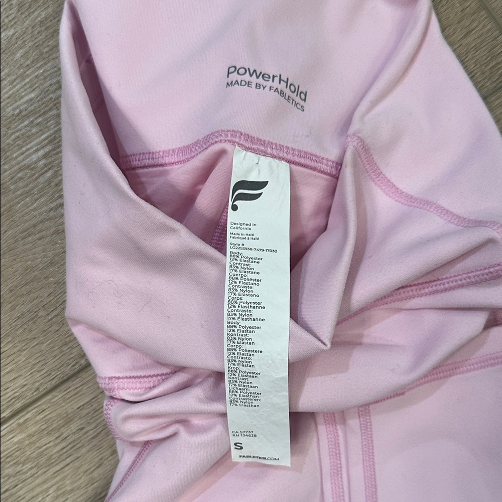 Fabletics Pink High-Waisted Leggings - Picture 2 of 3